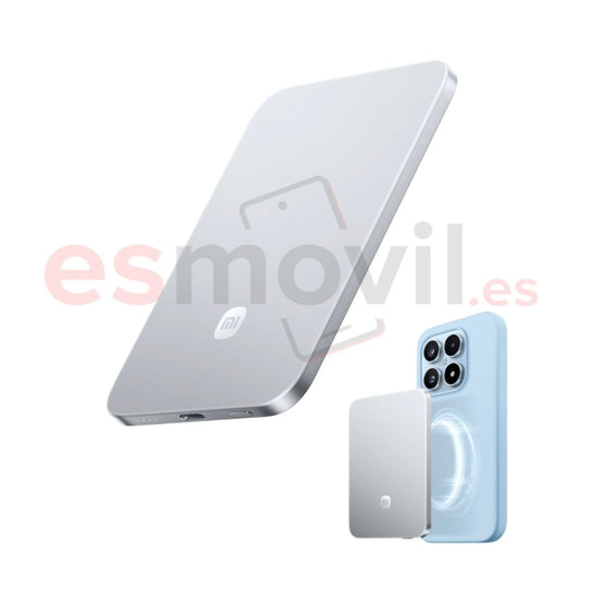 Xiaomi UltraThin Magnetic Power Bank 5000 mAh 15W Bateria externa plata Ecosistema