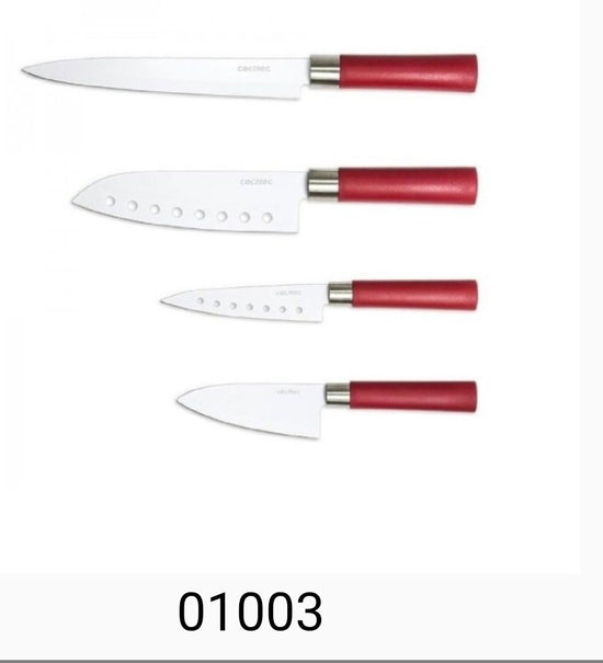 Set de 4 Cuchillos Santoku Cerámicos Cecotec – Precisión Profesional con Diseño Antiadherente